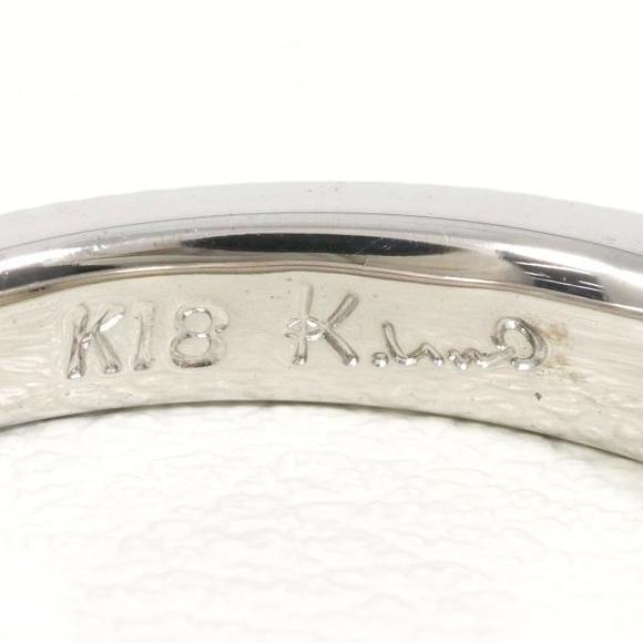 LuxUness K18 White Gold Amethyst Ring 13 Metal Ring - Picture 7 of 7